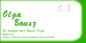 olga bausz business card